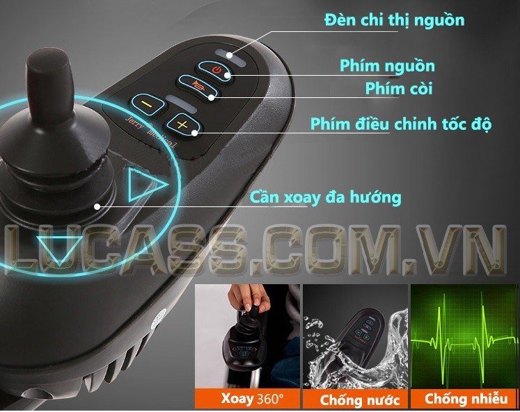 xe lăn điện cho người già Lucass 110LA 